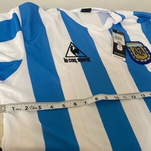 Adidas Blue and White Striped Jersey